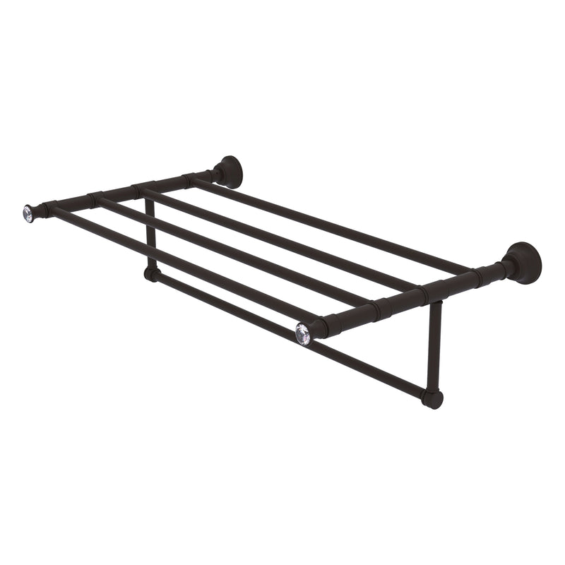 Carolina Crystal Collection Towel Shelf with Integrated Towel Bar