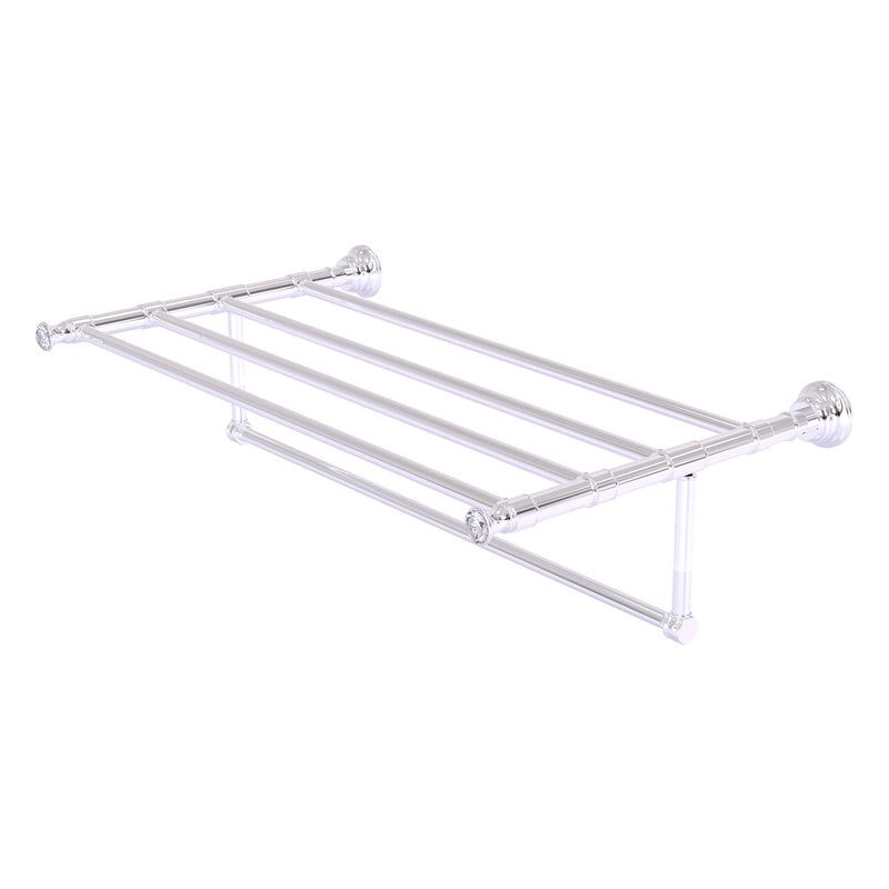 Carolina Crystal Collection Towel Shelf with Integrated Towel Bar