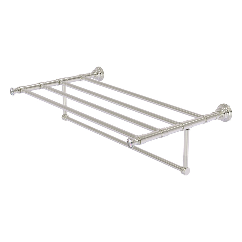 Carolina Crystal Collection Towel Shelf with Integrated Towel Bar