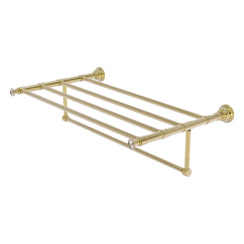 Carolina Crystal Collection Towel Shelf with Integrated Towel Bar