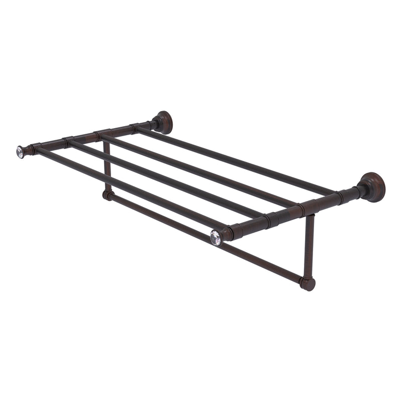 Carolina Crystal Collection Towel Shelf with Integrated Towel Bar