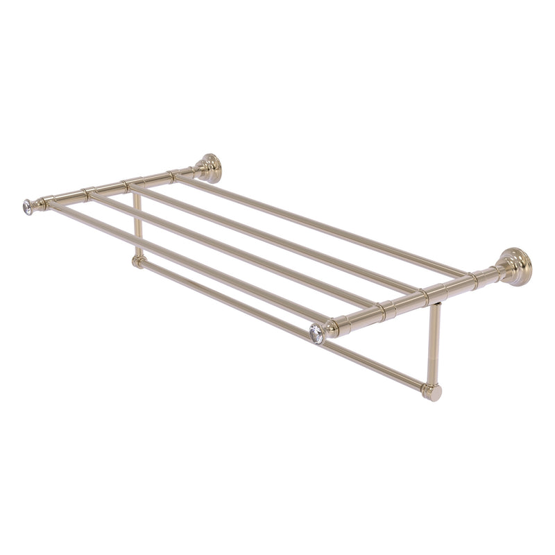 Carolina Crystal Collection Towel Shelf with Integrated Towel Bar