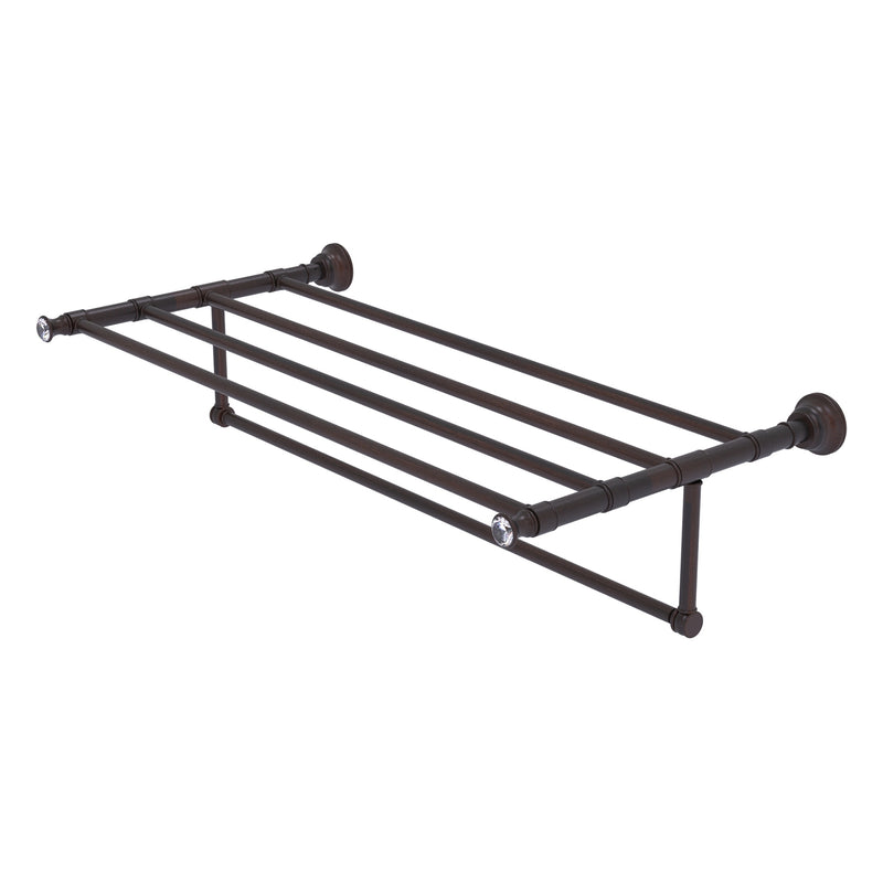 Carolina Crystal Collection Towel Shelf with Integrated Towel Bar