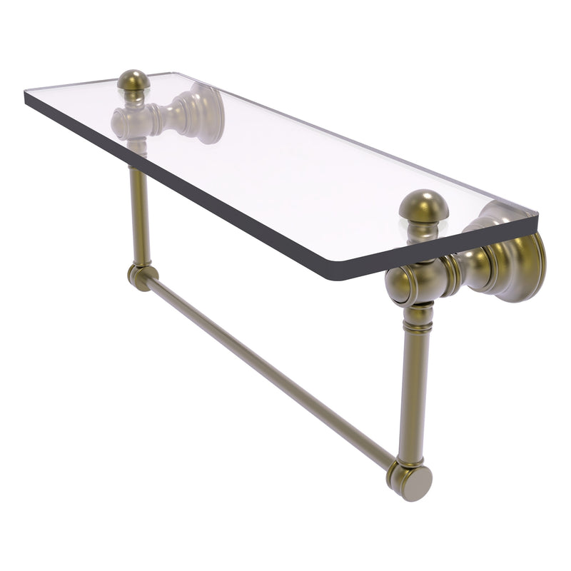 Carolina Collection Glass Shelf with Integrated Towel Bar