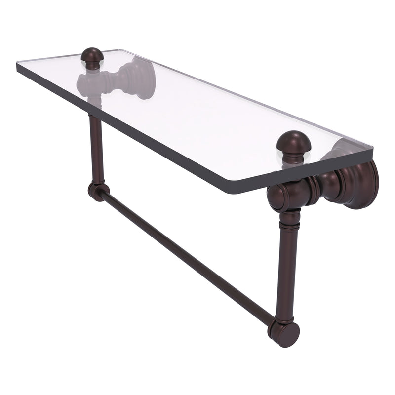 Carolina Collection Glass Shelf with Integrated Towel Bar