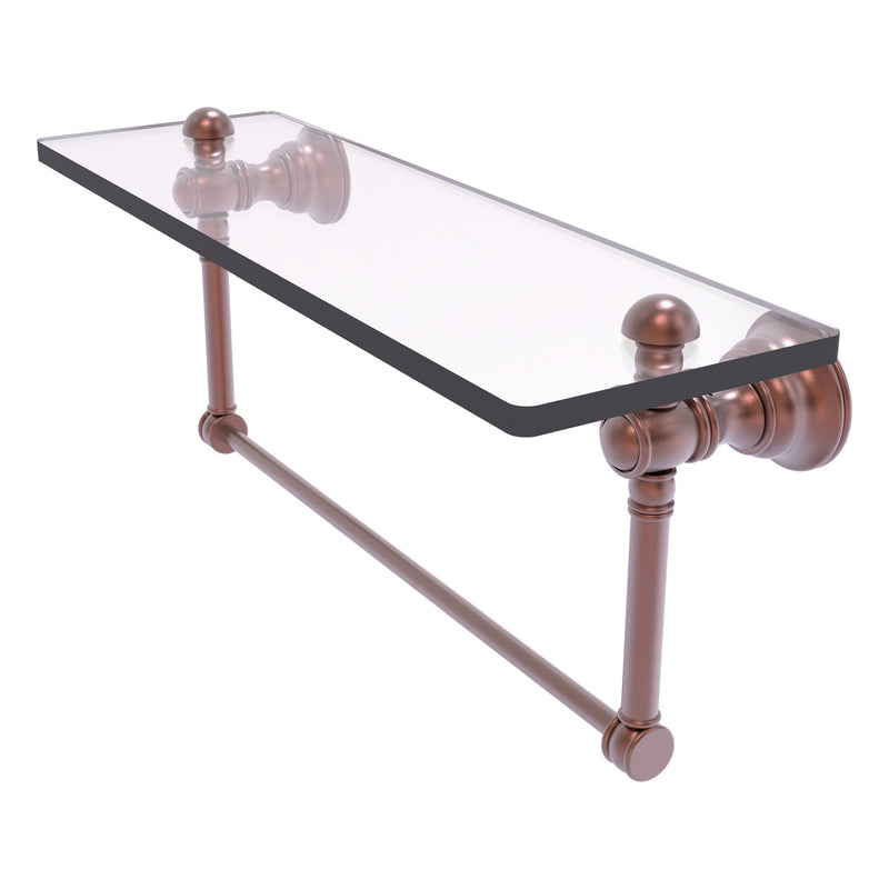 Carolina Collection Glass Shelf with Integrated Towel Bar