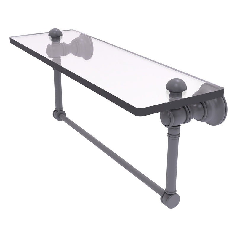 Carolina Collection Glass Shelf with Integrated Towel Bar