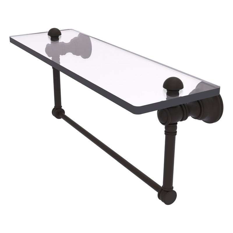 Carolina Collection Glass Shelf with Integrated Towel Bar