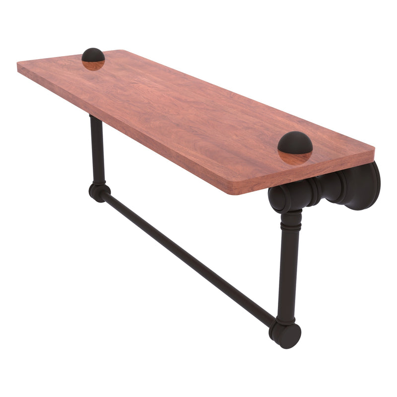 Carolina Collection Wood shelf with Integrated Towel Bar