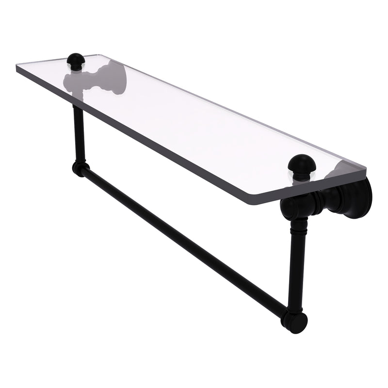 Carolina Collection Glass Shelf with Integrated Towel Bar