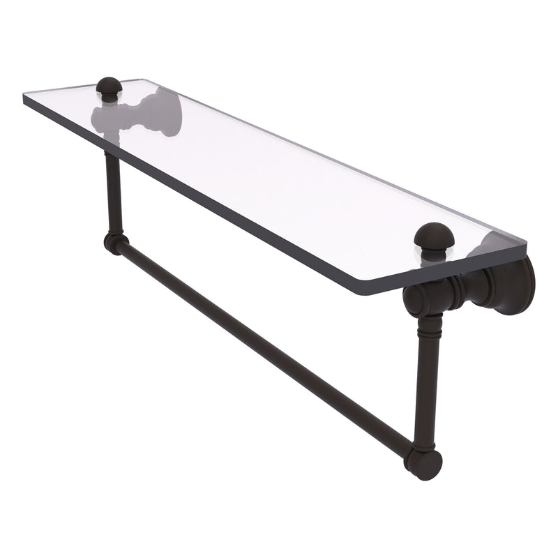 Carolina Collection Glass Shelf with Integrated Towel Bar