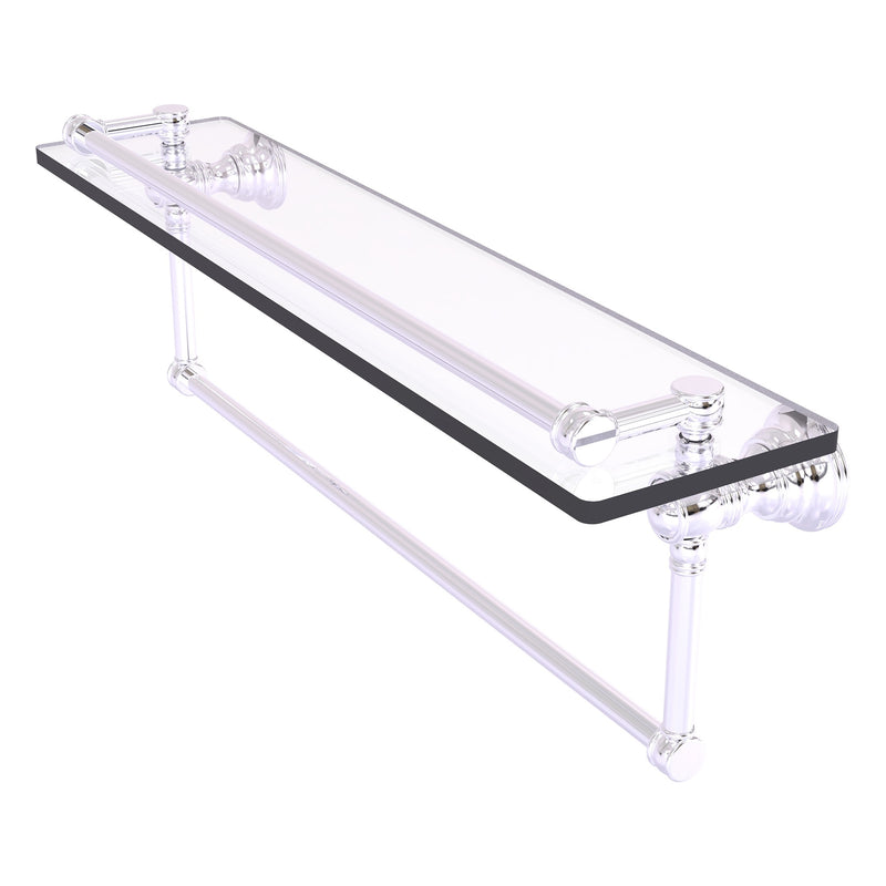 Carolina Collection Gallery Glass Shelf with Towel Bar