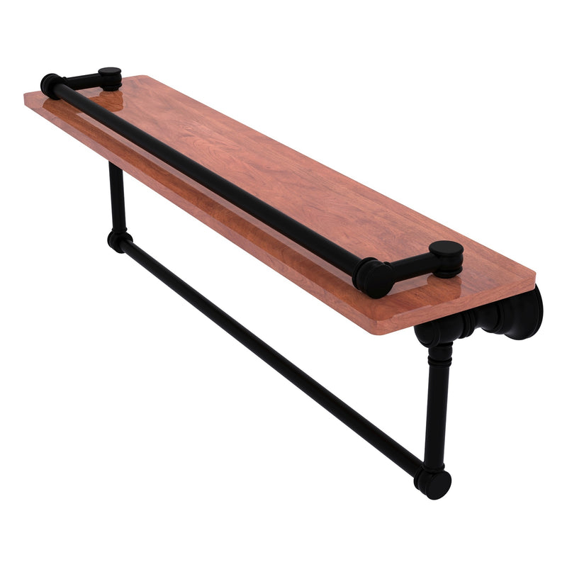 Carolina Collection Gallery Wood Shelf with Towel Bar