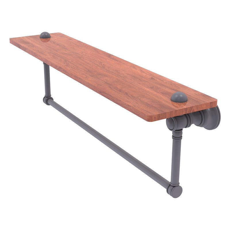 Carolina Collection Wood shelf with Integrated Towel Bar