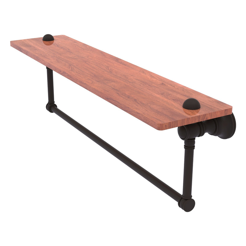 Carolina Collection Wood shelf with Integrated Towel Bar