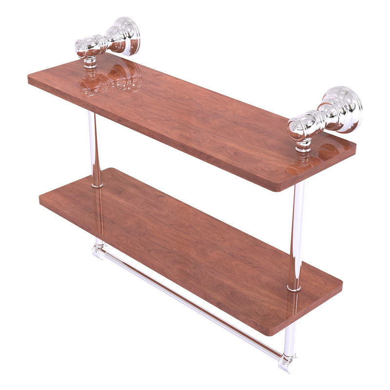 Carolina Collection Double Wood Shelf with Towel Bar