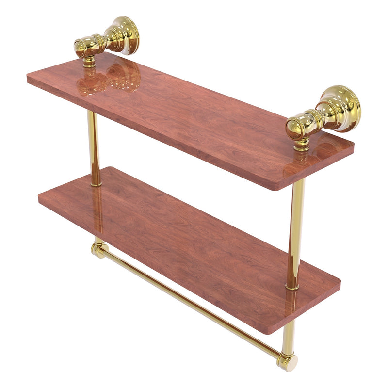 Carolina Collection Double Wood Shelf with Towel Bar