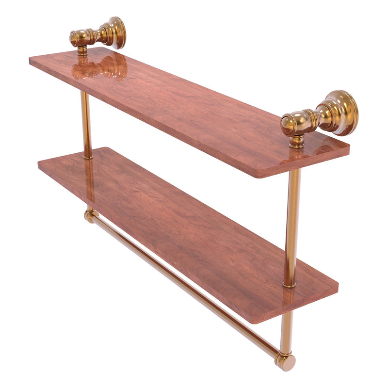 Carolina Collection Double Wood Shelf with Towel Bar