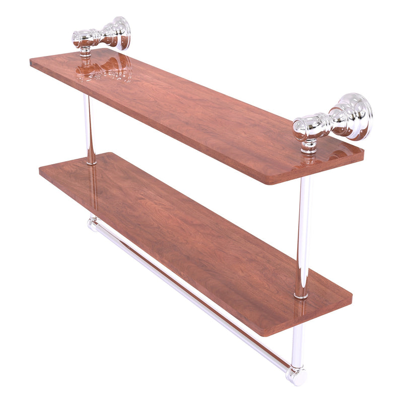 Carolina Collection Double Wood Shelf with Towel Bar