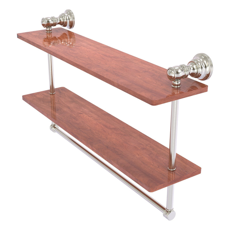 Carolina Collection Double Wood Shelf with Towel Bar