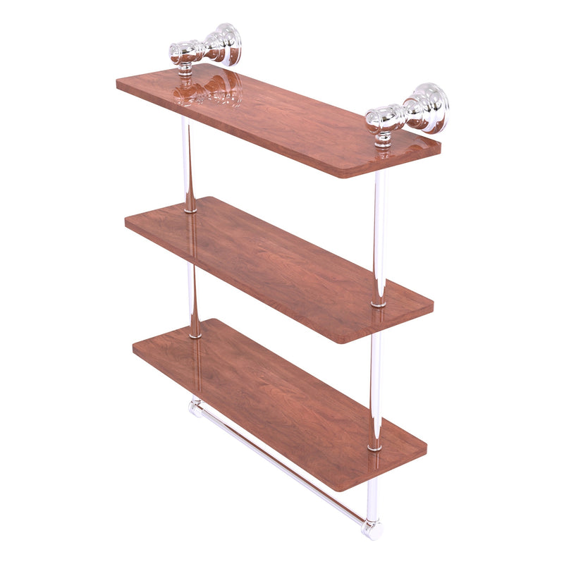 Carolina Collection Triple Wood Shelf with Towel Bar