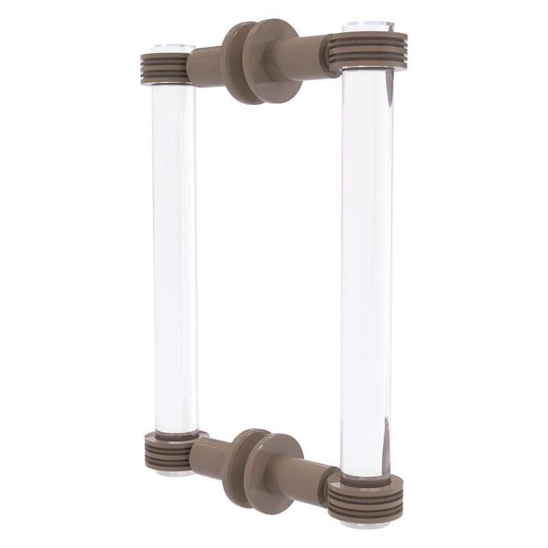 Clearview Collection Back to Back Shower Door Pull with Dotted Accents