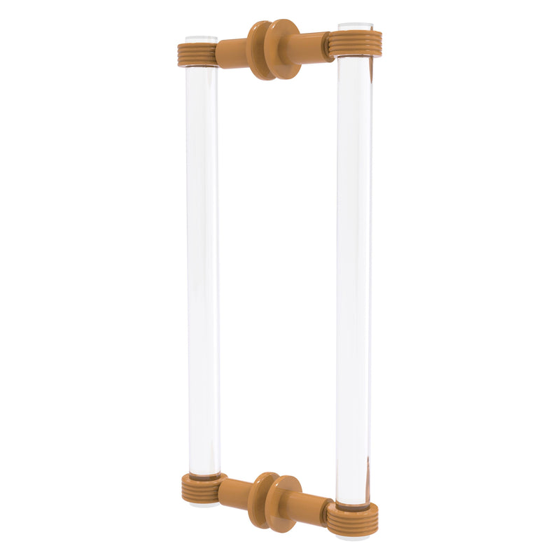 Clearview Collection Back to Back Shower Door Pull with Grooved Accents