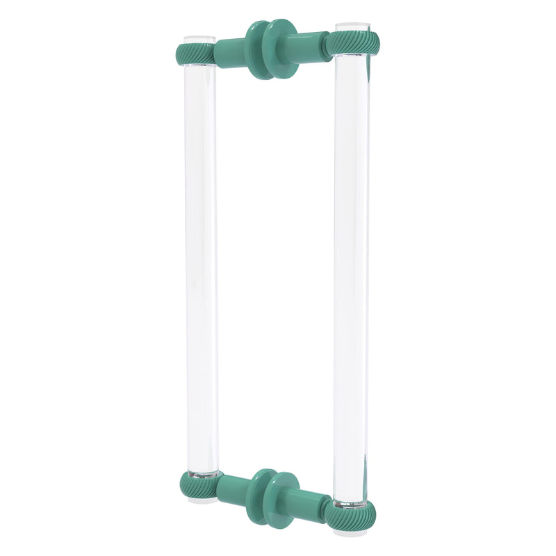 Clearview Collection Back to Back Shower Door Pull with Twisted Accents