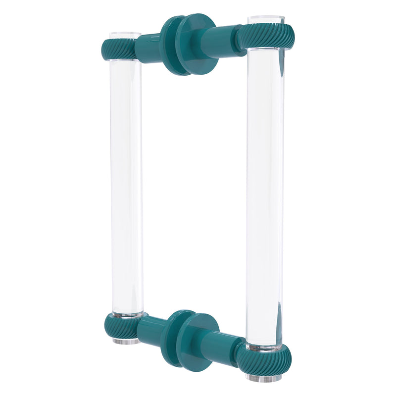 Clearview Collection Back to Back Shower Door Pull with Twisted Accents