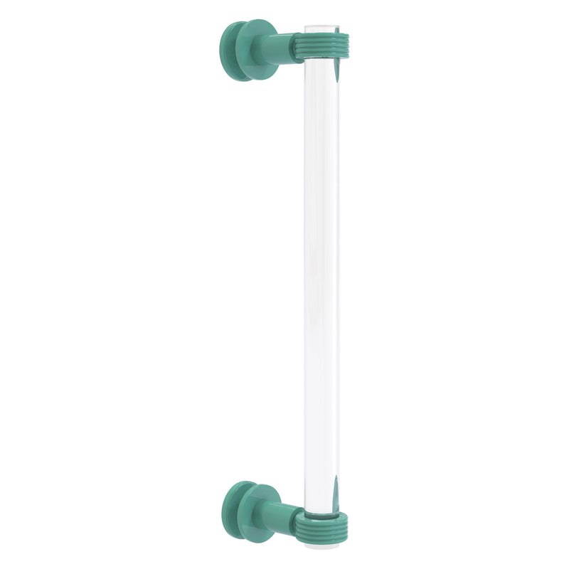 Clearview Collection Single Side Shower Door Pull with Grooved Accents