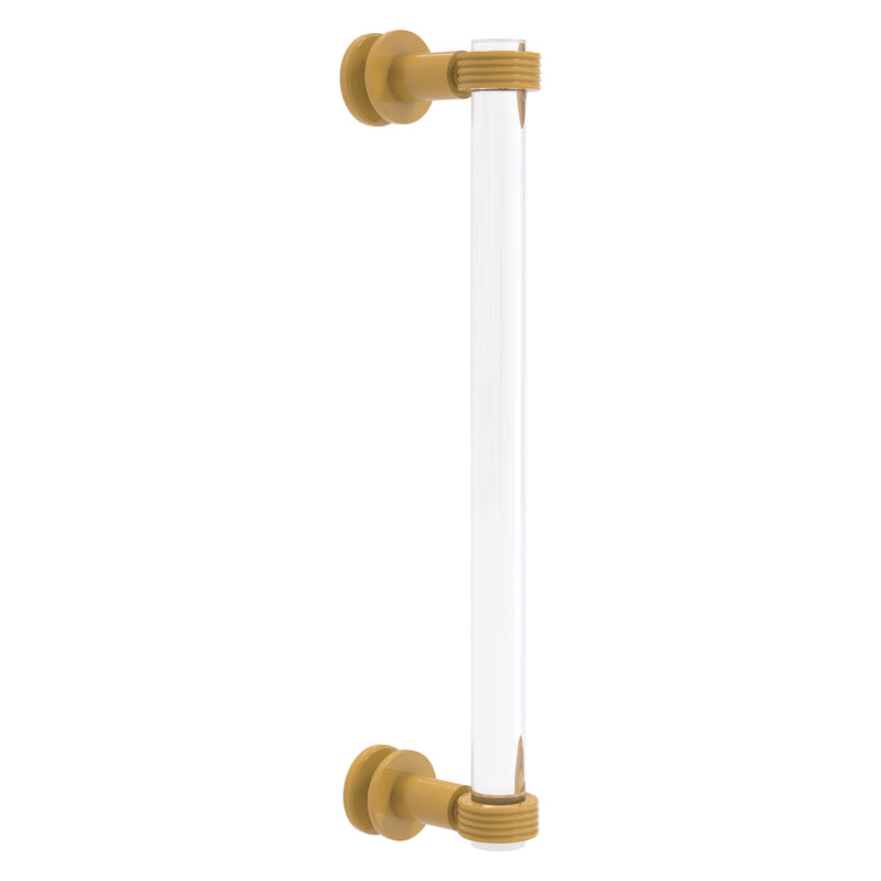 Clearview Collection Single Side Shower Door Pull with Grooved Accents