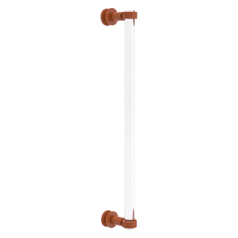 Clearview Collection Single Side Shower Door Pull with Grooved Accents