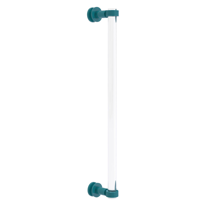 Clearview Collection Single Side Shower Door Pull with Grooved Accents