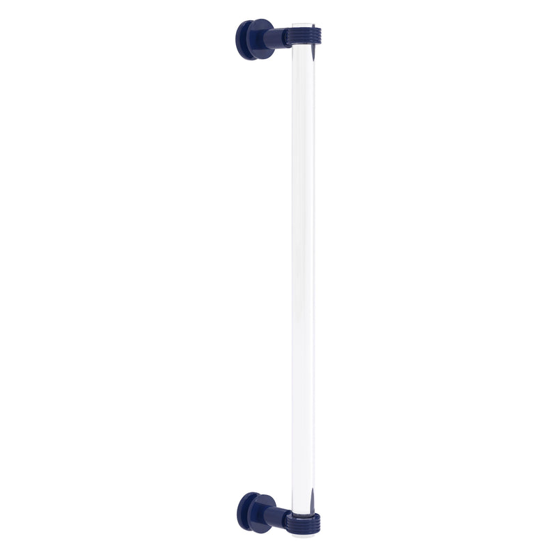 Clearview Collection Single Side Shower Door Pull with Grooved Accents