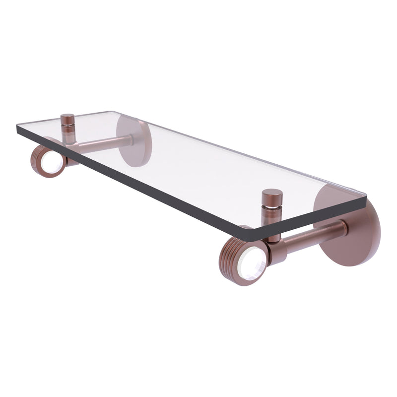 Clearview Collection Glass Shelf with Grooved Accents