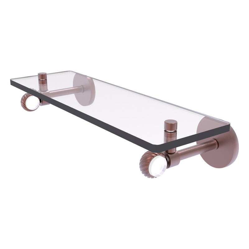 Clearview Collection Glass Shelf with Twisted Accents