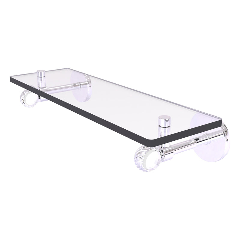 Clearview Collection Glass Shelf with Twisted Accents