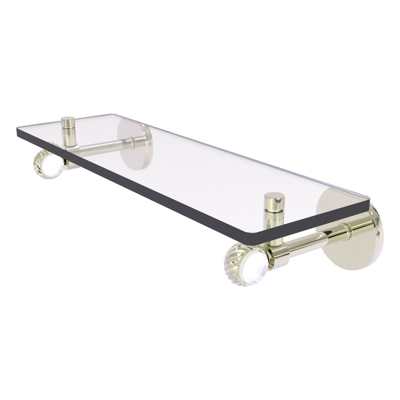 Clearview Collection Glass Shelf with Twisted Accents