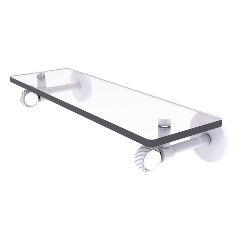 Clearview Collection Glass Shelf with Twisted Accents