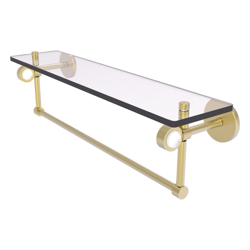 Clearview Collection Glass Shelf with Towel Bar with Smooth Accents