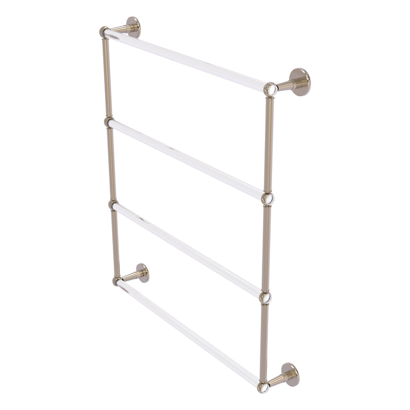 Clearview Collection 4 Tier Ladder Towel Bar with Twisted Accents