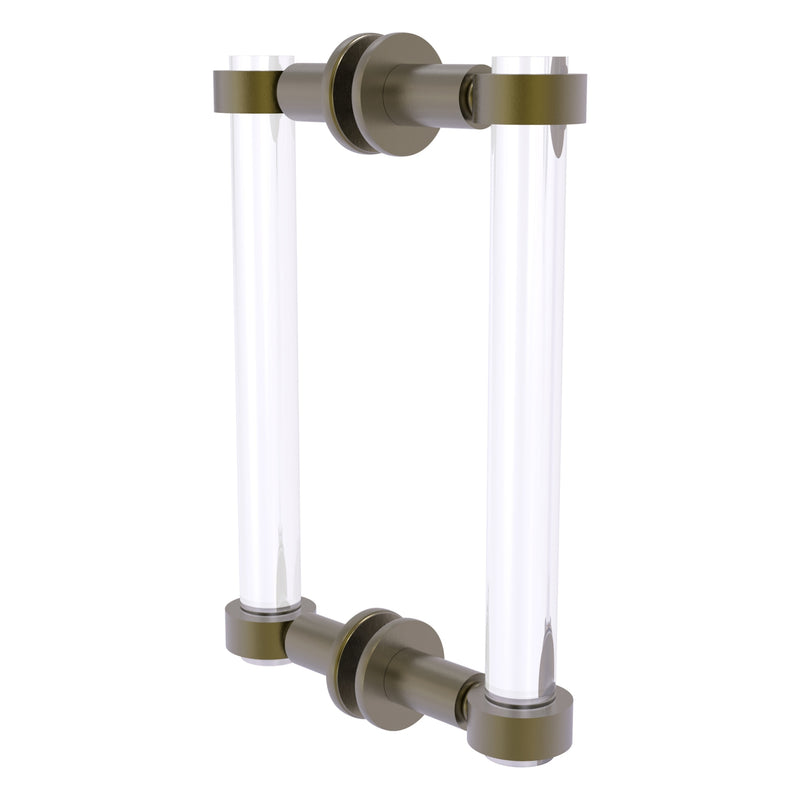 Clearview Collection Back to Back Shower Door Pull with Smooth Accents