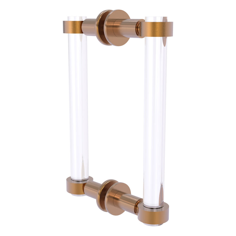 Clearview Collection Back to Back Shower Door Pull with Smooth Accents