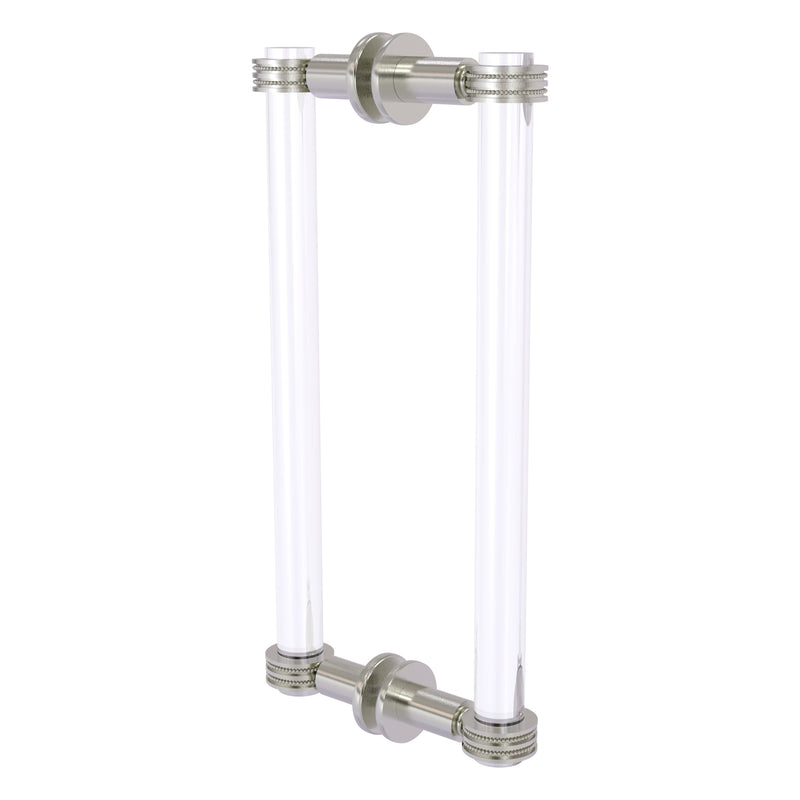 Clearview Collection Back to Back Shower Door Pull with Dotted Accents