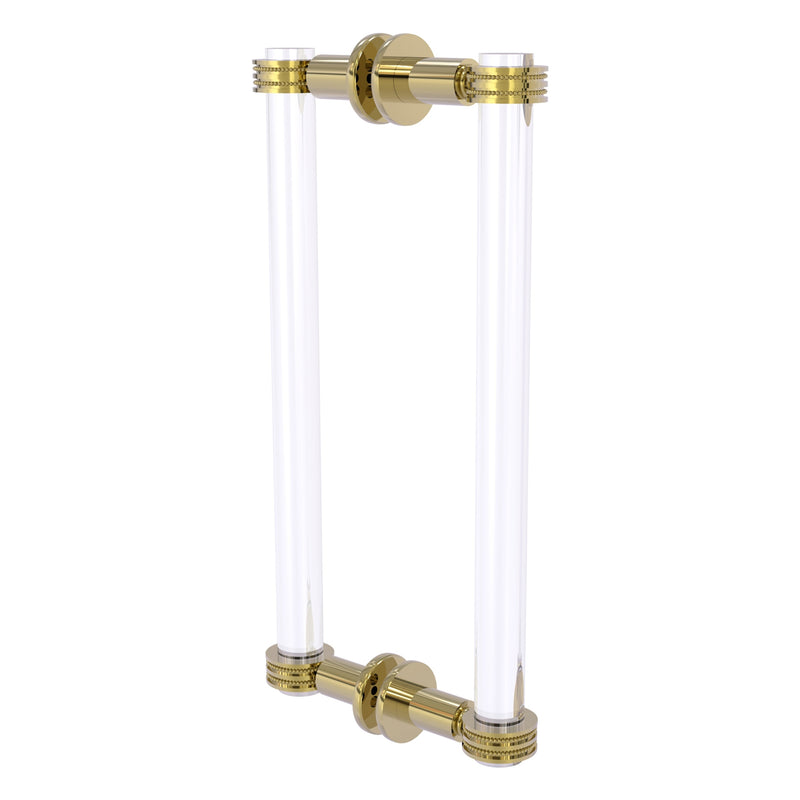 Clearview Collection Back to Back Shower Door Pull with Dotted Accents