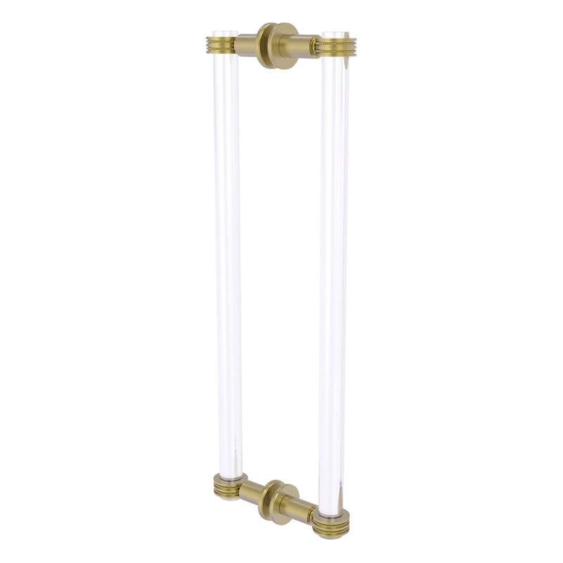 Clearview Collection Back to Back Shower Door Pull with Dotted Accents