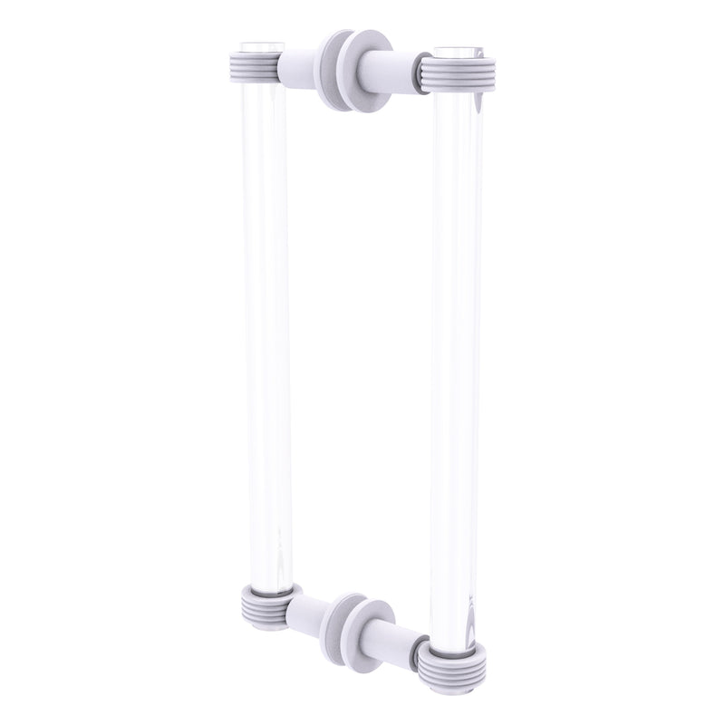 Clearview Collection Back to Back Shower Door Pull with Grooved Accents