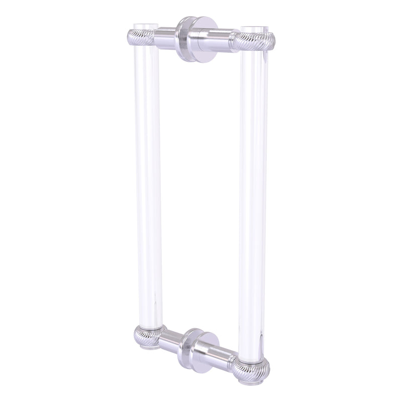 Clearview Collection Back to Back Shower Door Pull with Twisted Accents