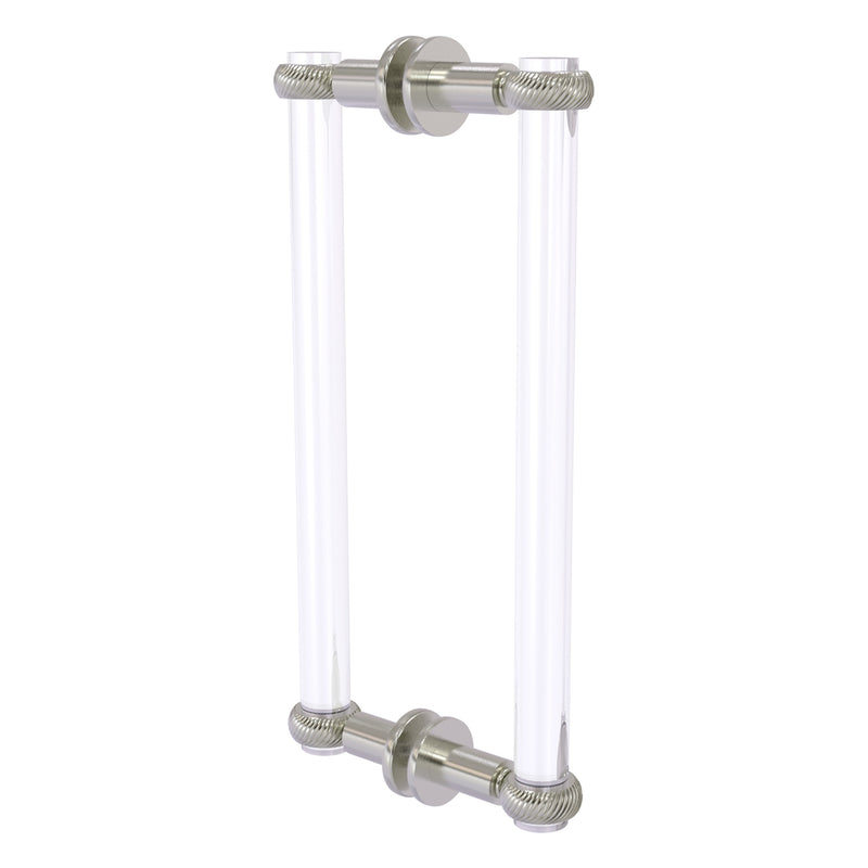 Clearview Collection Back to Back Shower Door Pull with Twisted Accents