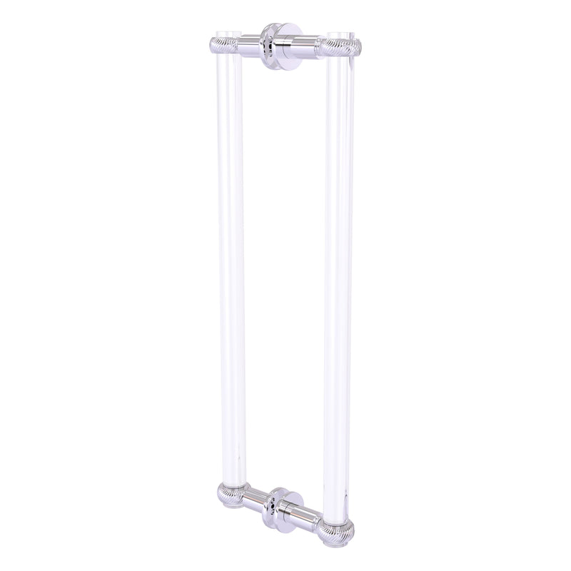 Clearview Collection Back to Back Shower Door Pull with Twisted Accents